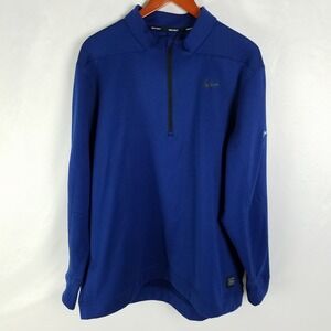 Nike Golf Mens‎ Blue Long Sleeve 1/4 Zip Performance Pullover XXL Beau Rivage